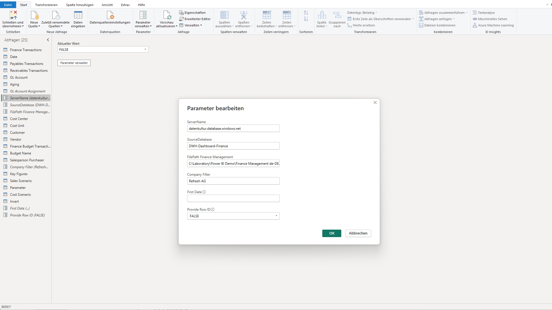 Power Query Parameter