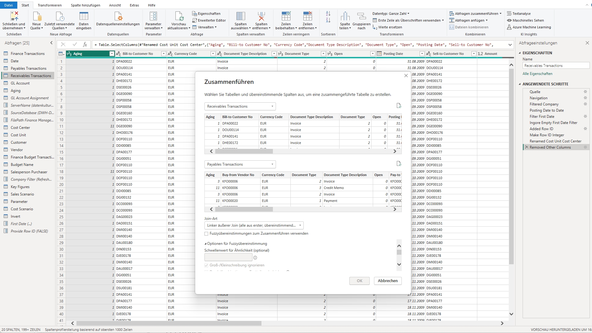 Power Query Zusammenführen